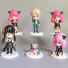 X 6pcsset Spy Family Figures Anya Forger Loid Yor Forger Figurine Doll Toys