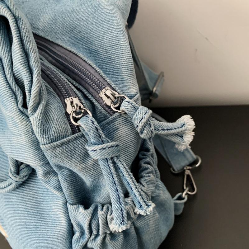 Denim Rucksack Damen Rucksack mit großer Kapazität