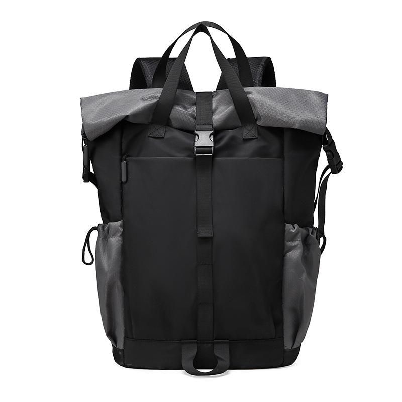 Contrast Color Backpack Men's Backpack Large Capacity Schoolbag for Students