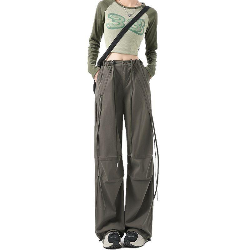 Latzhose mit Schleifenträgern Damen rosa Frühling neu schnelltrocknend lässige Hose klein lässige lange Hose