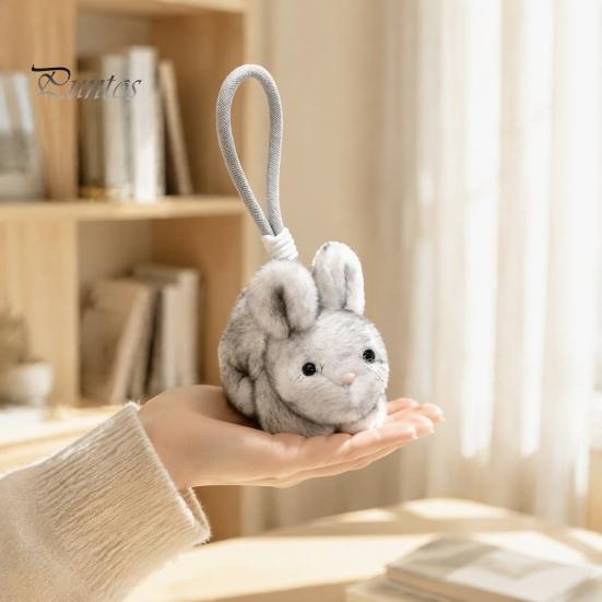Cute Kawaii Bag Decor Scented Bunny Plush Keychain, Mini Rabbit Stuffed Animal with Fragrance Fragrant Decoration Beads, Hanging Pendant for Backpack,