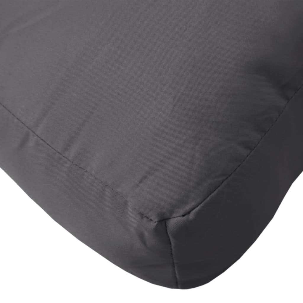 5 Piece Pallet Cushions Charcoal Grey Fabric