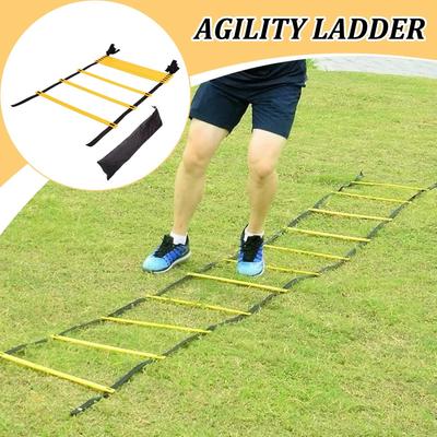 5m 10 Abschnitte Agility Leiter Speed Ladder für Training Aufbewahrungstasche inklusive Sofortiger Aufbau Trainingsgerät für Sportarten Tennis Fußball