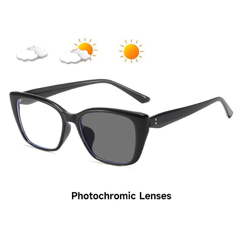 New Photochromic Lenses Anti Blue Light Glasses Women Cat Eye  Frame Block Blue Light Eyewear High Quality Eye Glasses