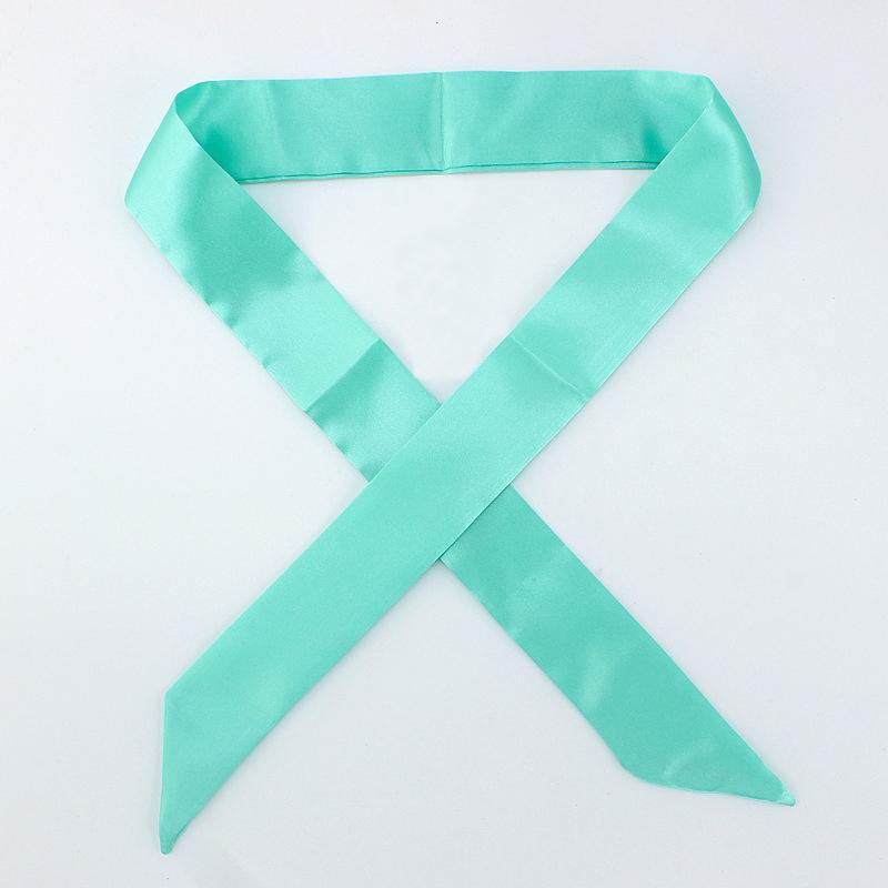 4x100cm Satin Silk Narrow Scarf Neckerchief Solid Neck Scarves Long Silk Thin Scarf Tie Black Bag Ribbon Headbands Choker