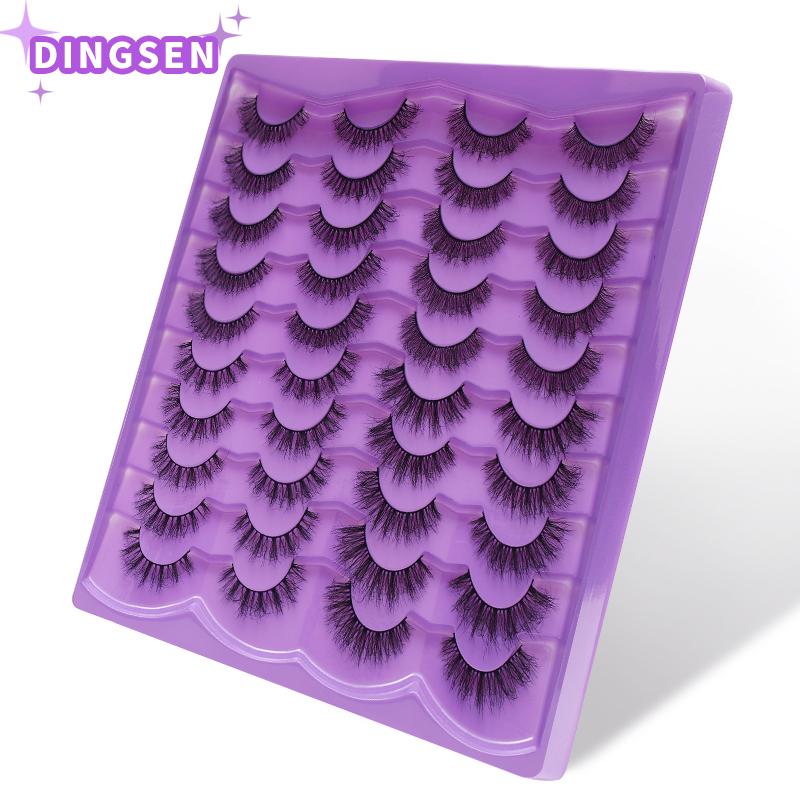 20 Pairs Faux Mink Lashes 3D Fluffy Natural Lashes Makeup False Eyelashes Russian Strip Lashes Eyelash Extension