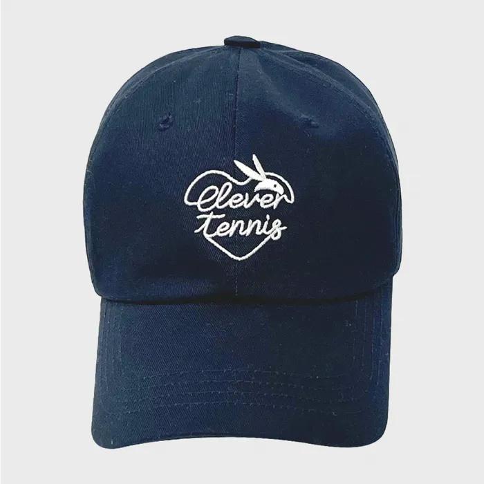 Heart Clever Embroidered Ball Cap_Navy