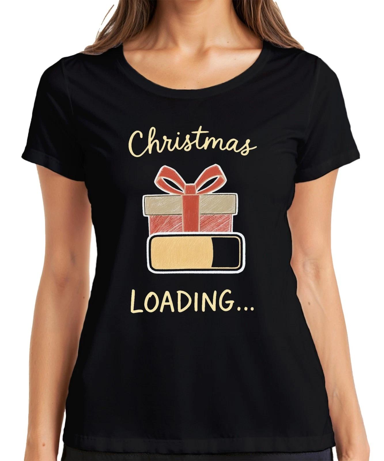 Christmas Loading Weihnachten Geschenk Ladebalken Advent Lustig Damen T-Shirt S
