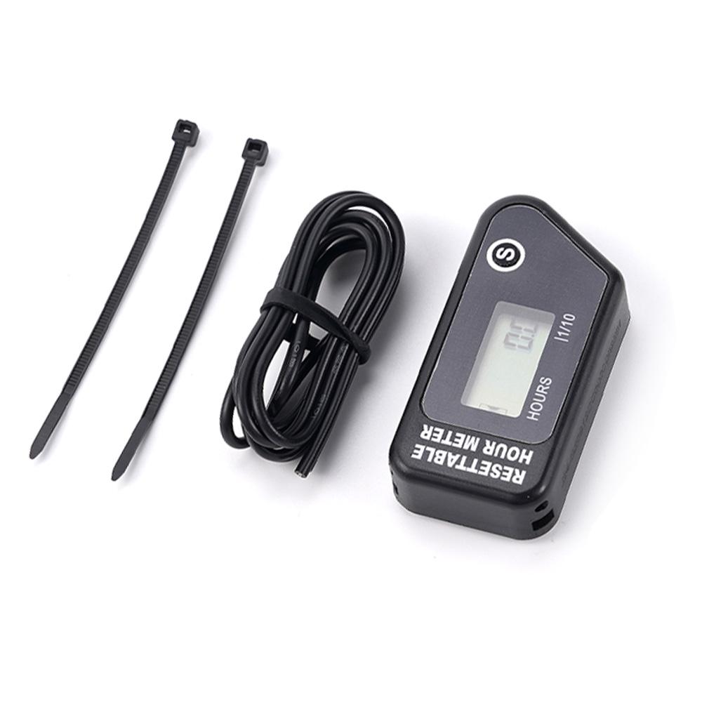 Timer Waterproof LCD Timer Counter Black / Red For Motorcycle/ATV/Powerboat/Law Mower Maintenance Reminder