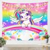 Castle Fairy Rainbow Tapestry Colorful Gradient Tapestries Art Home Decoration Bedroom Decor Living Room Door Starry SkyTapestry