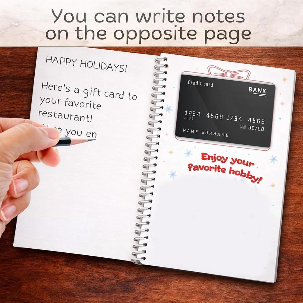 Christmas Gift Card Organizer Theme Writable Page Christmas Gift Card Holder Booklet Format Christmas Decoration Supplies