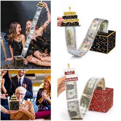 Happy Birthday Money Box DIY Creative Surprise Birthday Gift Box Unforgettable Cash Gift Holder for Party