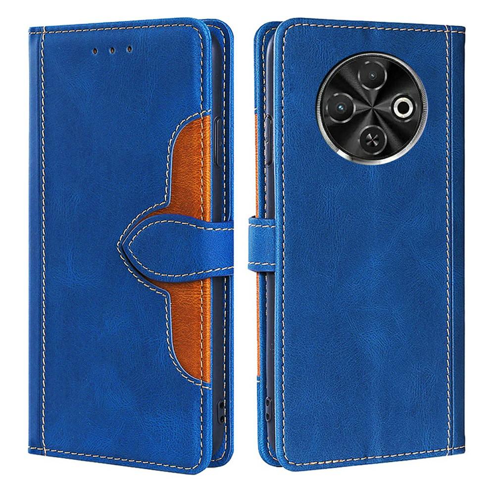 For TECNO Spark 30C 4G Case Leather Wallet Phone Cover with Straw Hat Magnetic Clasp