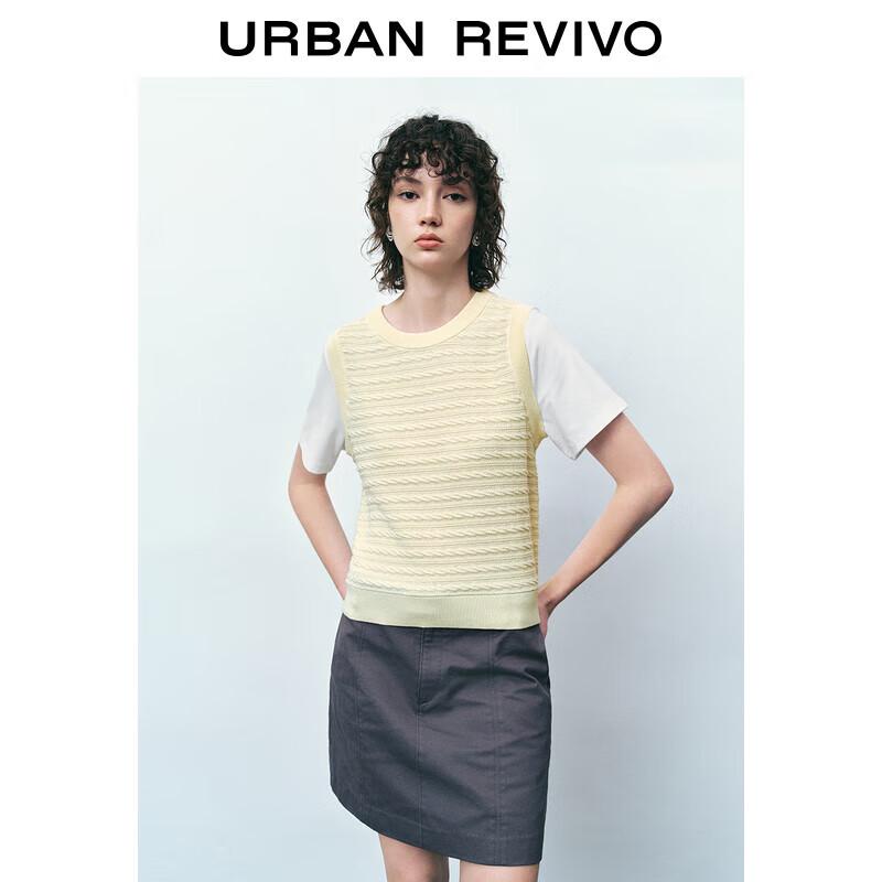 UR Women's Fall 2024 Colorblock Faux-Layer Knit Top