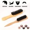 3style Boar Bristle Hair Brush Multifunctional Beard Comb for Flattening Hair & Sleek Ponytail Bun Create Sleek Frizz-Free Look