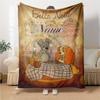 Custom Name "Adventurous Forest Friends" blanket for Couch & Bed, Plush Cozy Fuzzy Blanket Super Soft & Warm Blankets for Fall and Winter. 0908424