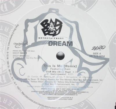12inch Record DREAM, KAIN - This Is Me (Remix) BBDP9401 Bad Boy Enterta 2001 US Rap & Hip-Hop/R&B Used