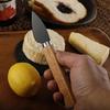 In-Stock Cheese & Butter Knife Set: Stainless Steel Black Blade with Acacia Wood Handles, Western Cutlery
