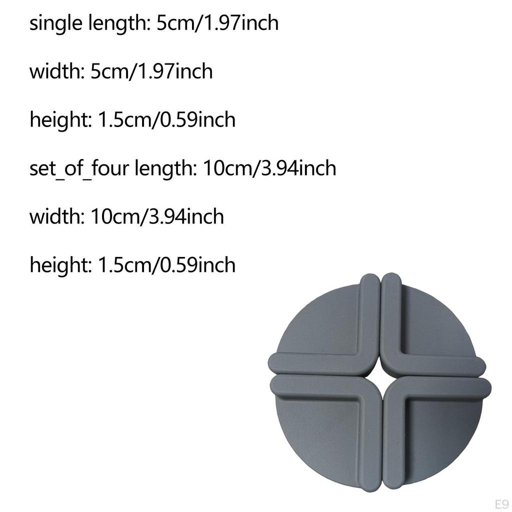 4 Pieces Cutting Board Feet Chopping Boards Replace Warm Gifts Silicone Foot Pad