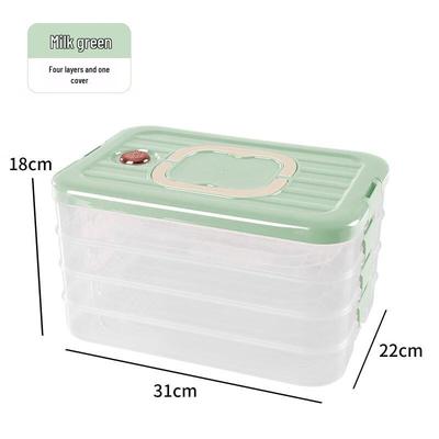 Ruhan 4-Layer Refrigerator Dumpling Storage Box