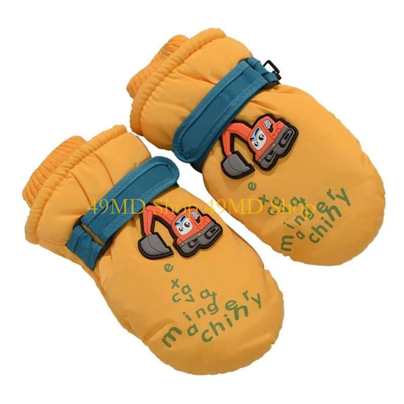49MD 3-5Y Winter Waterproof Kids Ski Gloves Hiking Gloves Snowboarding Mittens жёлтый