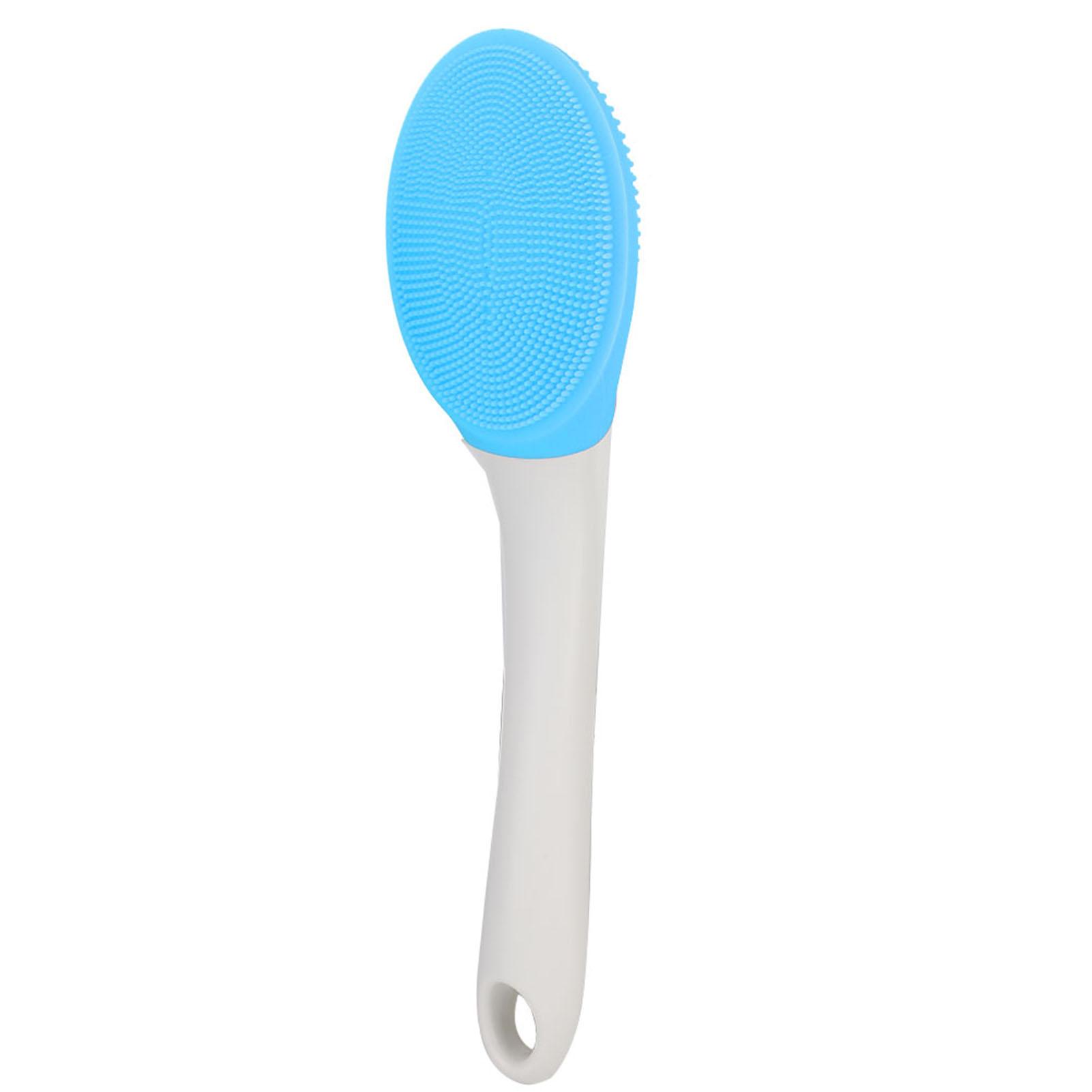 

Электрическая силиконовая щетка Силиконовая щетка для тела с длинной ручкой Щетка для душа Синяя синий