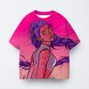 3D Printed Game Player T-Shirt for Boys - Vibrant pixel game design, short-sleeved round-neck,