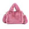Enfärgad Casual Plysch Damaxelväska Mode Retro Crossbody-väskor Mångsidig Pendlar Söt Damväska