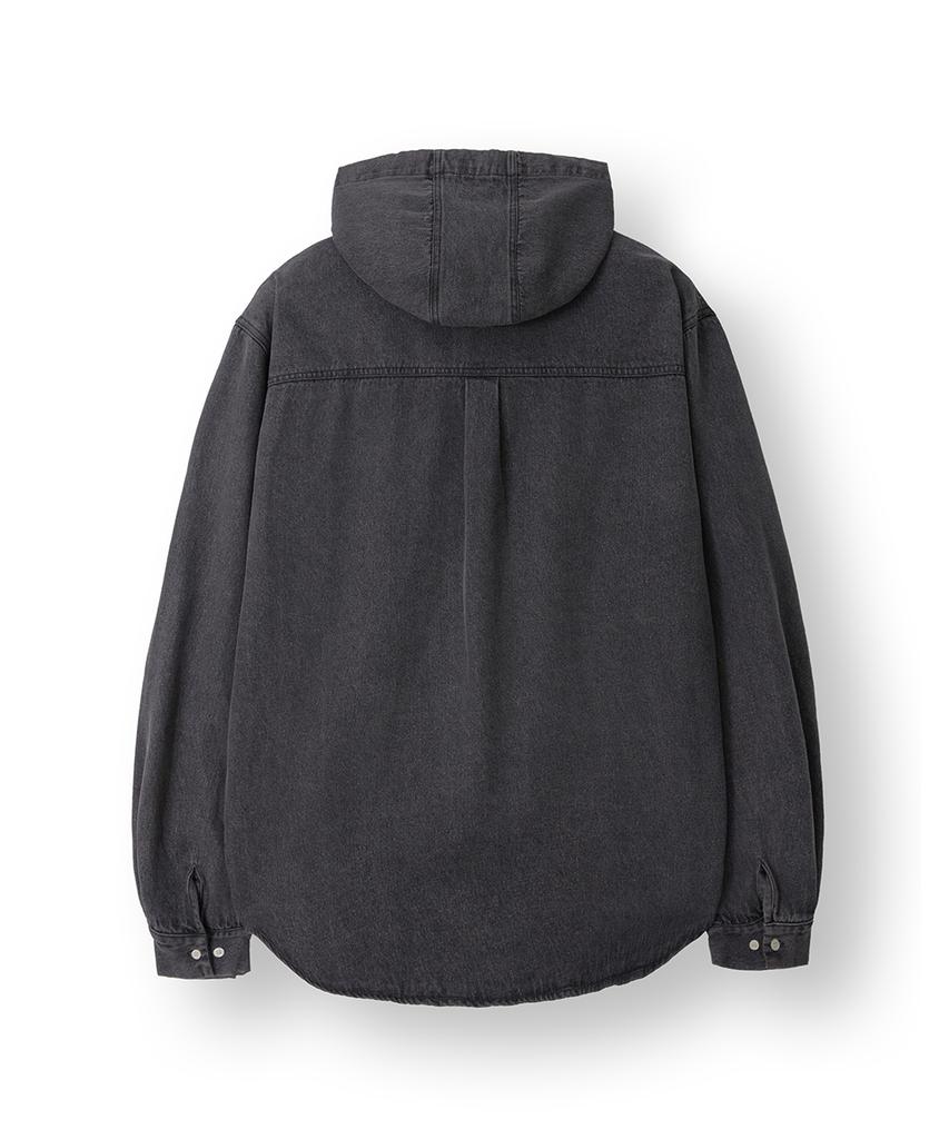 HOOVES Washed Denim Hoodie [Black]