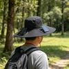 Solar Fan Bucket Hat Adjustable Wide Brim Sun Hat with Built-in Solar Panel Cooling Fan Hiking Fishing UV Protection Hat