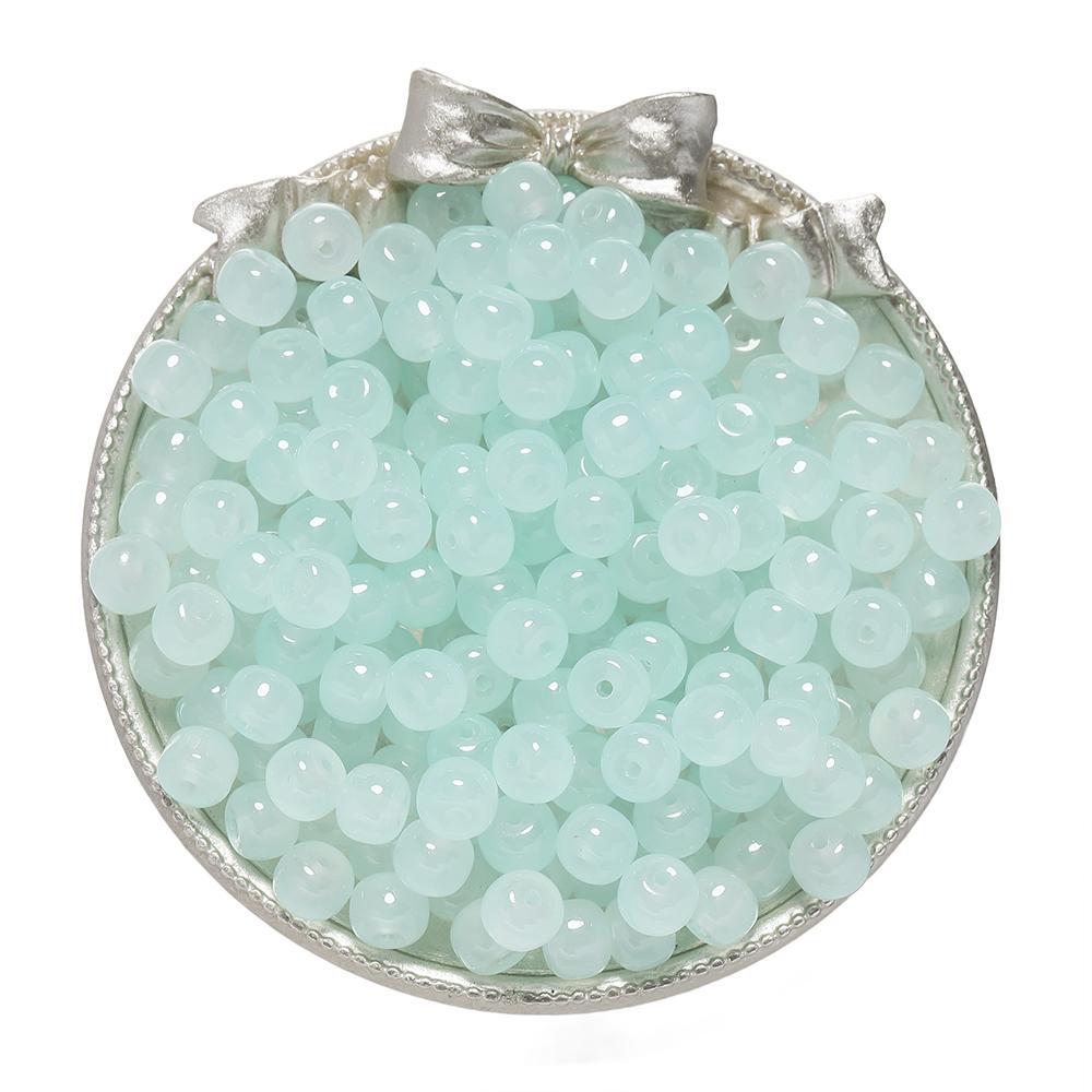 20-50pcs/lot Jelly Flat Round glass Beads Bracelet Spacer Beads For DIY Handmade Charm Jewelry Making Findings Wholesale