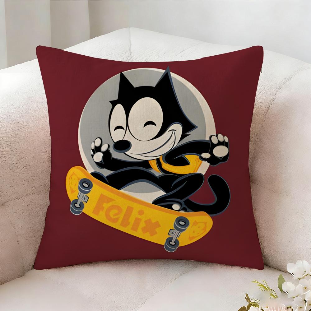 F-felix The Cat Pillow Case Pillowcase, Double-sided Printed, Sofa Cushion, Bedroom Headboard Pillow