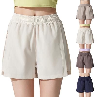 Women's  Running Shorts Workout Sport Layer Active Shorts With Pockets