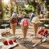 Stainless Steel Ice Cream Cone Holder Conical Spring Rust-proof French Fry Display Metal Basket Decorative Pizza Cone Holder