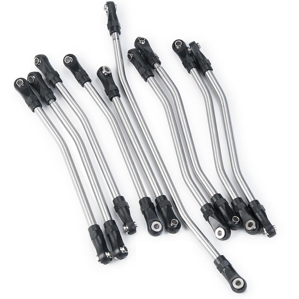 YEAHRUN Metal Suspension Steering Linkage Link Rod with Ball End for Axial Wraith 90018 90048 RR10 1/10 RC Crawler Car Parts