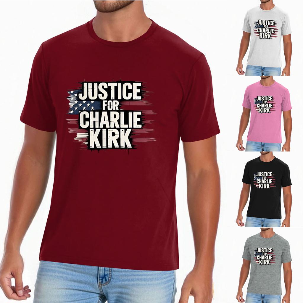 Men's Casual Daily Printed Top Round Neck T-shirt