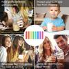 16Pcs/Set Vibrant Color Straws with Silicone Tips Rust-resistant Metal Straws Dishwasher Safe Drinking Straws with Cleaning Brush