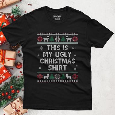 Funny Ugly Christmas Cotton T-Shirt, Holiday Party Outfit