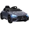 Dětské elektrické auto, design Mercedes, 12V motory, dálkové ovládání, LED světla, hudba, pro děti 3-6 let, šedé