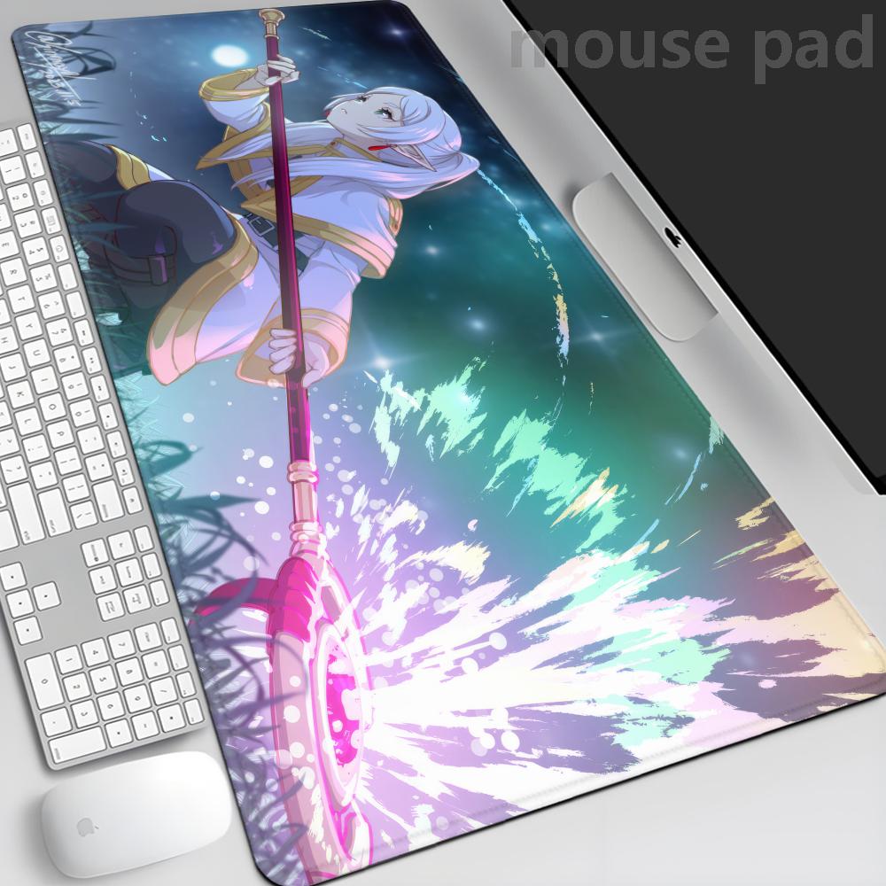Frieren At The Funeral Mouse Pad XXL Xmm PU Mousepad Hot Large Gaming Leather Mouse Xxmm Pad Waterproof Table Mat
