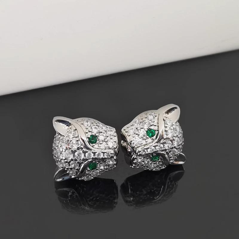 2024 Trendige Mikro-Diamant Leopardenkopf Zirkonia Ohrringe - Unisex, High-End, Stilvoll & Nische