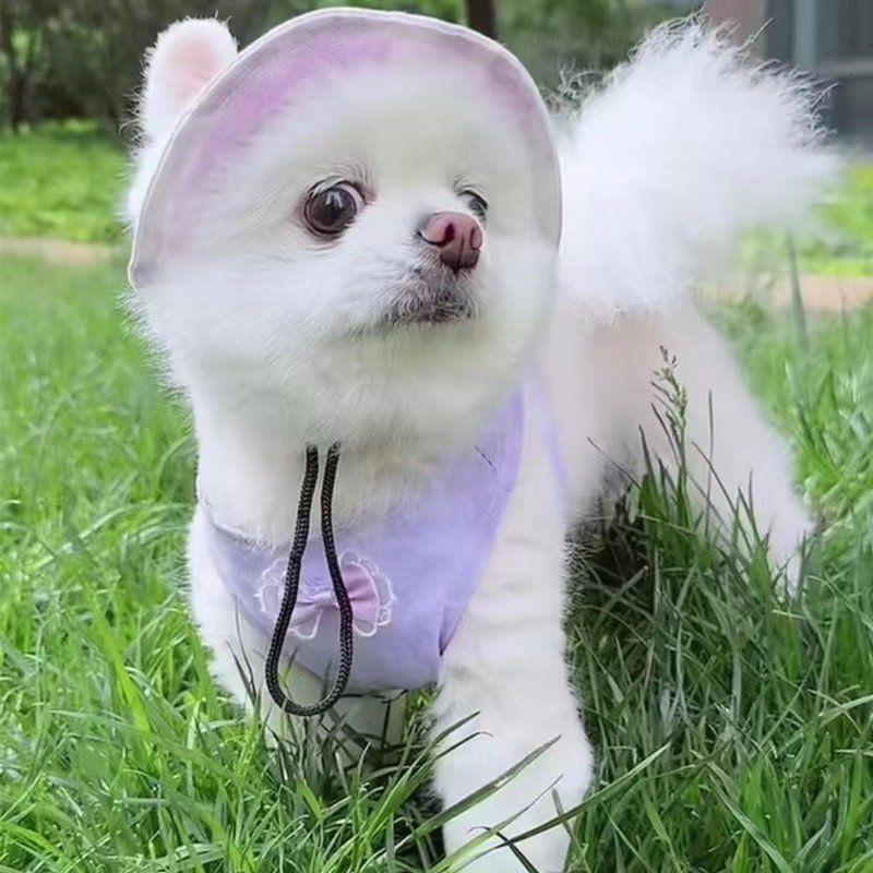 Tie Dye Pet Hat With Ear Hole Round Brim Dog Puppy Cat Sun Hat Bucket Hat Pet Decorative Accessories