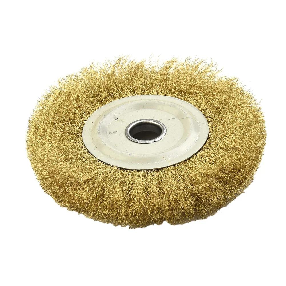 5 Inch 125mm Soft Brass Wire Copper Brush For Deburring Descaling Polishing Wheel Rotary Tool DIY Power Tool Parts