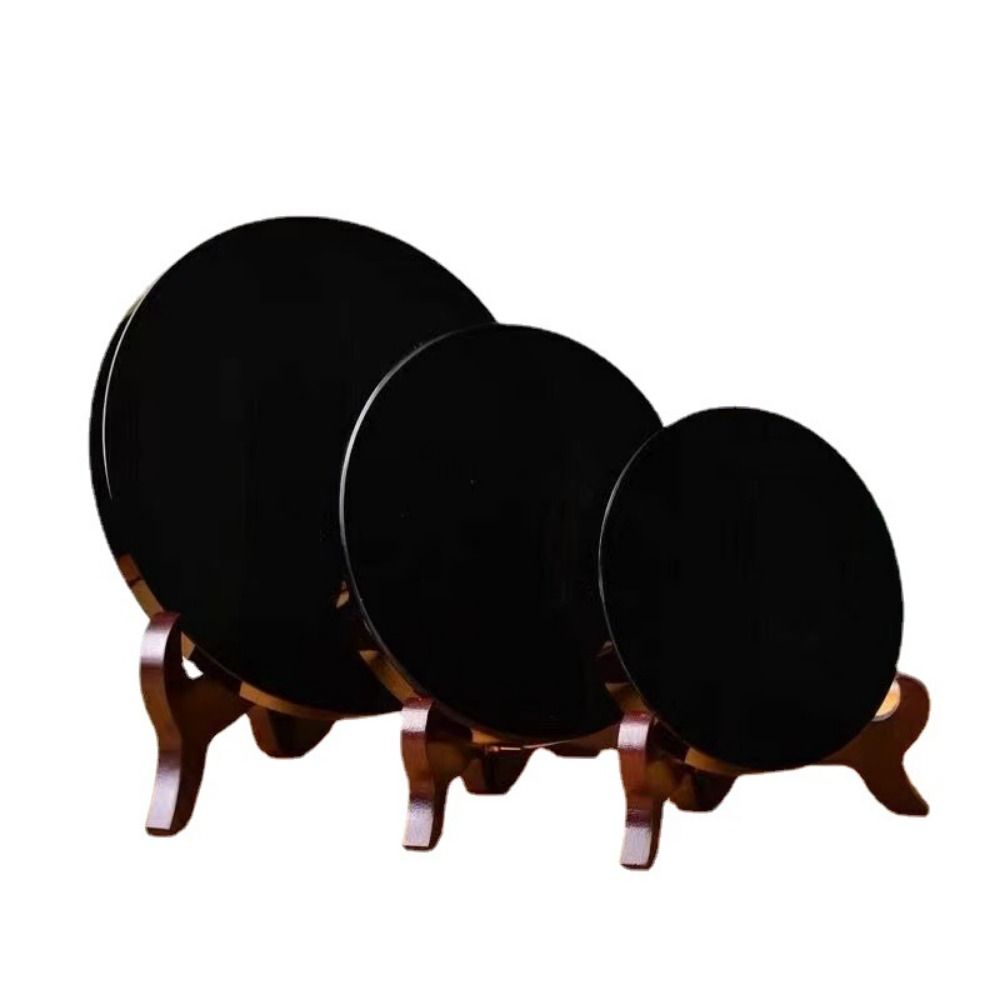 Crystal Craft Black Crystal Ornaments Round Natural Obsidian Ornaments  Home