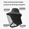 Summer Insect Proof Cap Mosquito Hat Unisex Face Neck Protection Bucket Hat Outdoor Fishing Jungle Farm Fishing Sun Hat