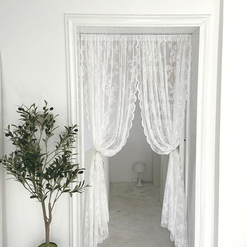 INS Nordic Style Korean Lace Curtain - Girl's Heart Home Decor for Doors, Windows, and Balconies