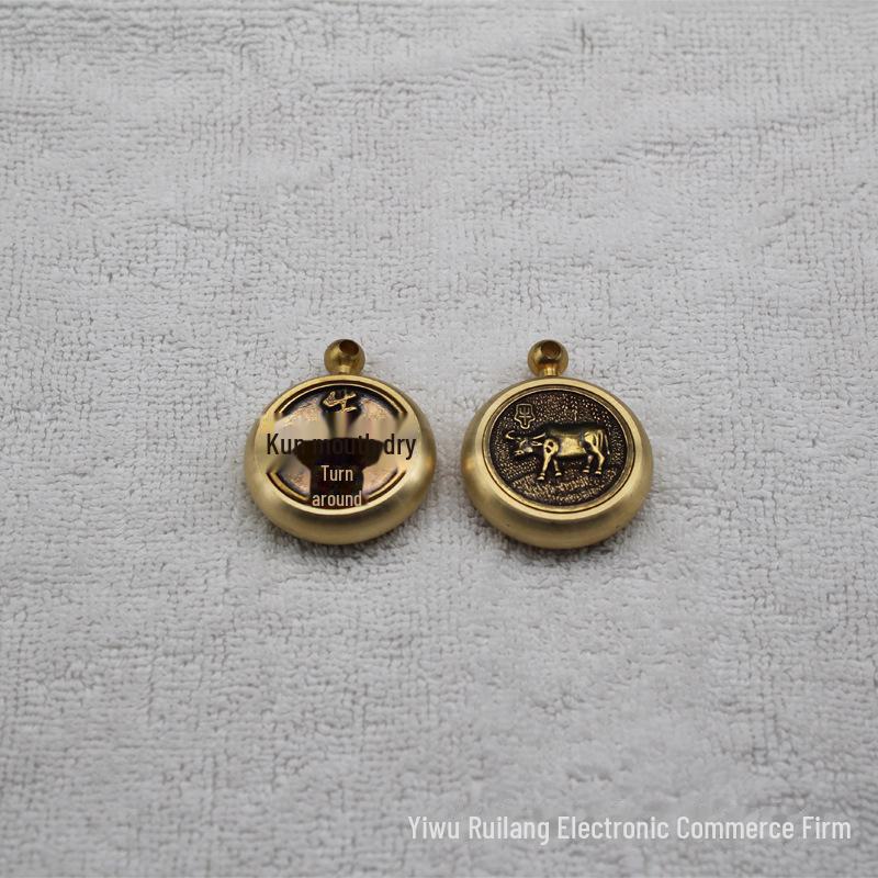 Pure Brass Zodiac Gyroscope Keychain Ornament
