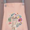 Puntos Cartoon Oil Proof Kitchen Waterproof Wipeable Wreath Rabbit Nail Shop Apron