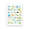 Ukrainian Alphabet With Funny Cartoon Animals Art Print Educational Poster Kids Nursery Wall Art Pictures Canvas Painting Decor