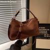 Vintage Fashion Women Top-handle Bags Faux Suede Pure Color Shoulder Hobo Bag Big Capacity Commute Crossbody Messenger Tote Bags